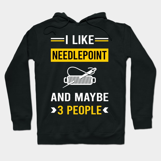 3 People Needlepoint Canvas Work Hoodie by Good Day